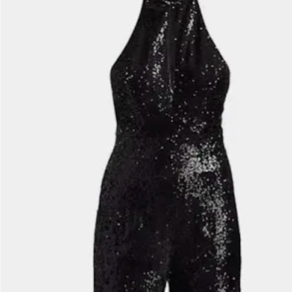Cinq A Sept Sequin Halter Jumpsuit - Picture 1 of 3
